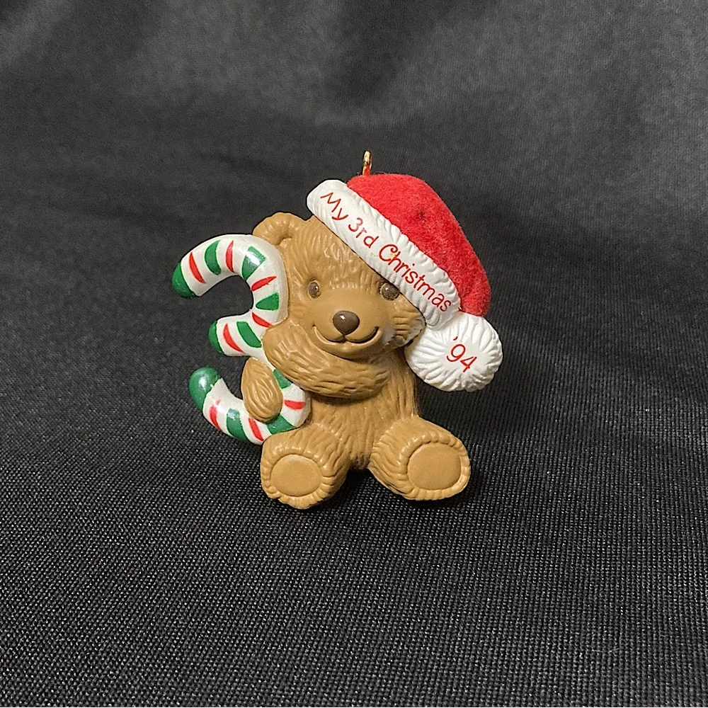 💚 Vintage Hallmark Keepsake Ornament Child’s Third Christmas 1994 Teddy Bear
